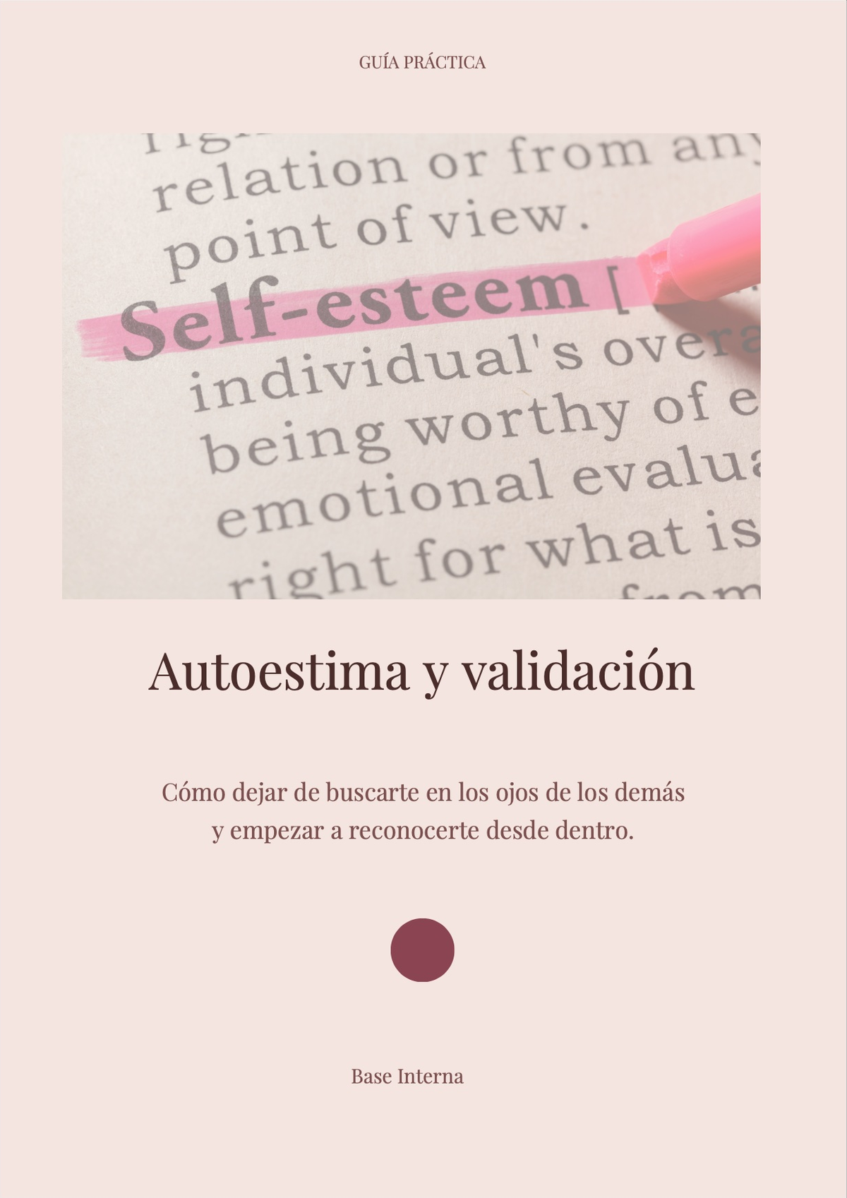 Autoestima y validación